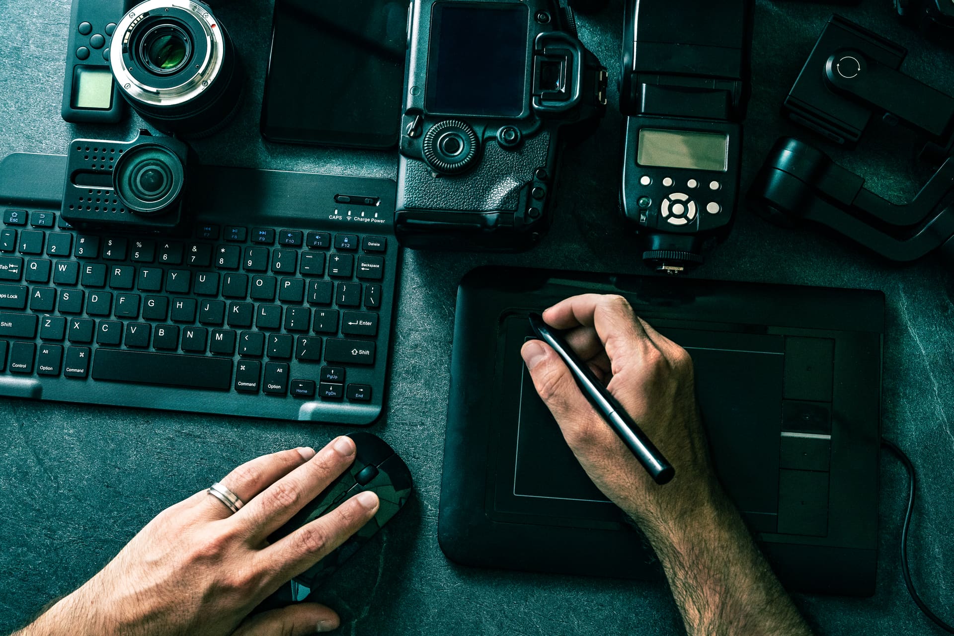 Equipo de fotografía y edición profesional